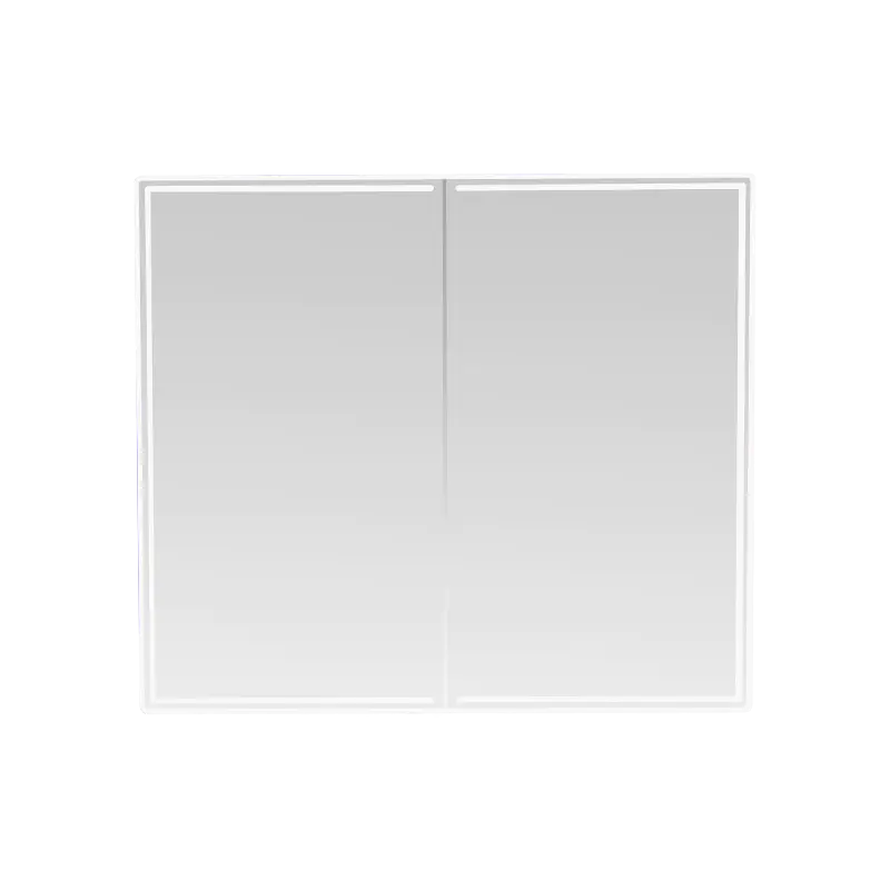 Doppeltüriger LED-Smart-Badezimmerspiegelschrank (mit Antibeschlag-Handwischschalter)