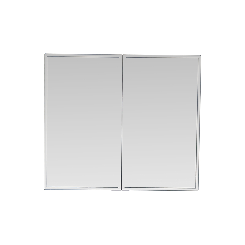 Doppeltüriger, wasserdichter Spiegelschrank aus Aluminiumlegierung mit LED-Leuchten