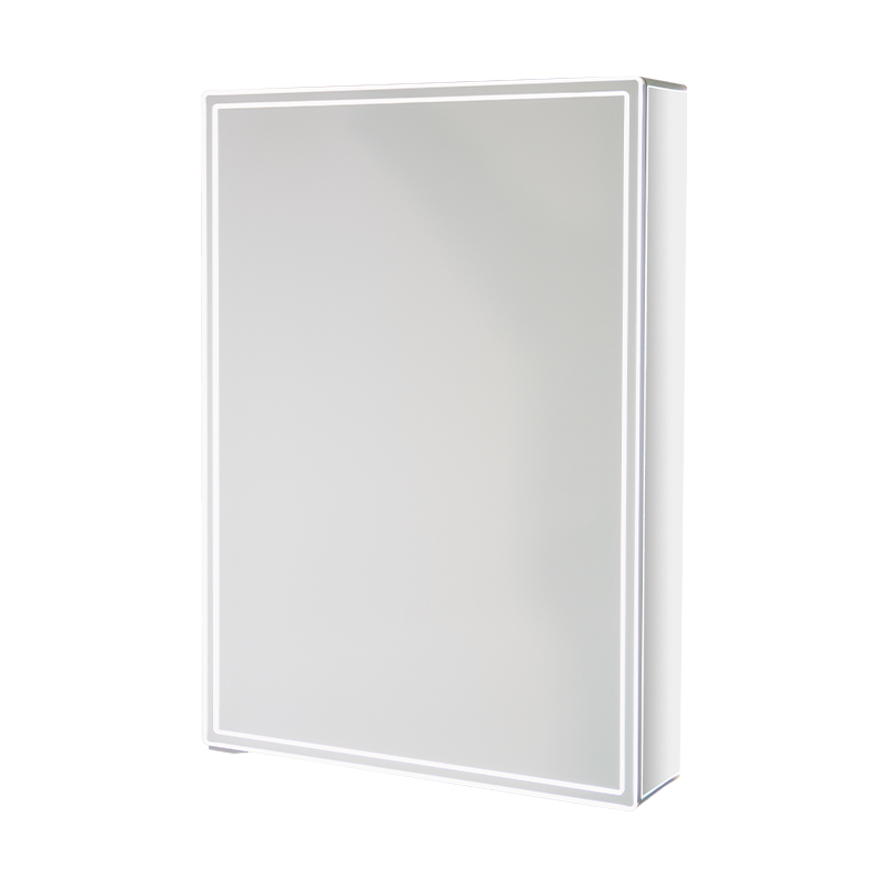 Wasserdichter eintüriger LED-Badezimmerspiegelschrank aus Aluminiumlegierung Wasserdichter eintüriger LED-Badezimmerspiegelschrank aus Aluminiumlegierung