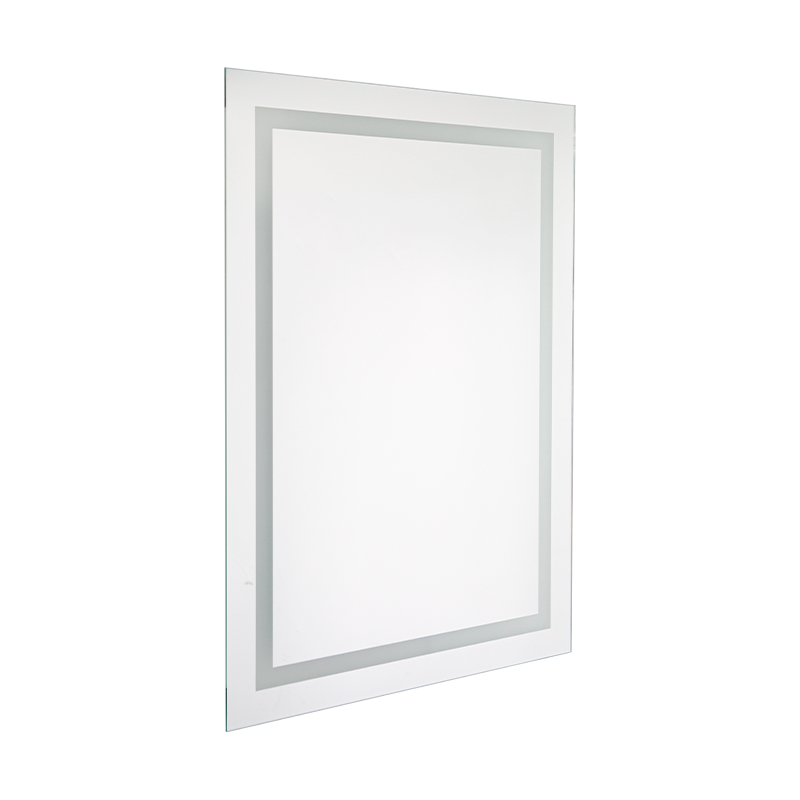 Badezimmerspiegel mit Aluminiumrahmen, LED, intelligent dimmbar, beschlagfrei, Hintergrundbeleuchtung