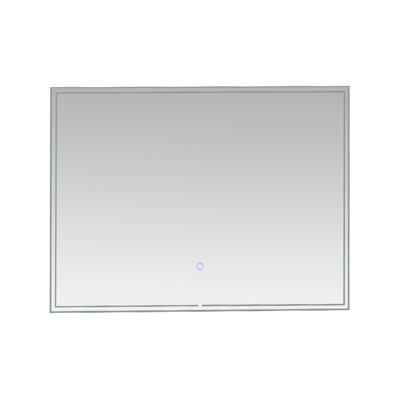 Badezimmerspiegel mit Aluminiumrahmen, LED, intelligent dimmbar, beschlagfrei, Hintergrundbeleuchtung