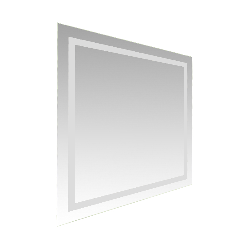 Badezimmerspiegel mit Aluminiumrahmen, LED, intelligent dimmbar, beschlagfrei, Hintergrundbeleuchtung