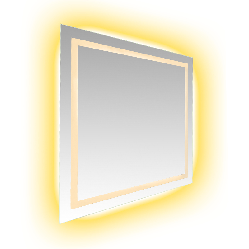 Badezimmerspiegel mit Aluminiumrahmen, LED, intelligent dimmbar, beschlagfrei, Hintergrundbeleuchtung